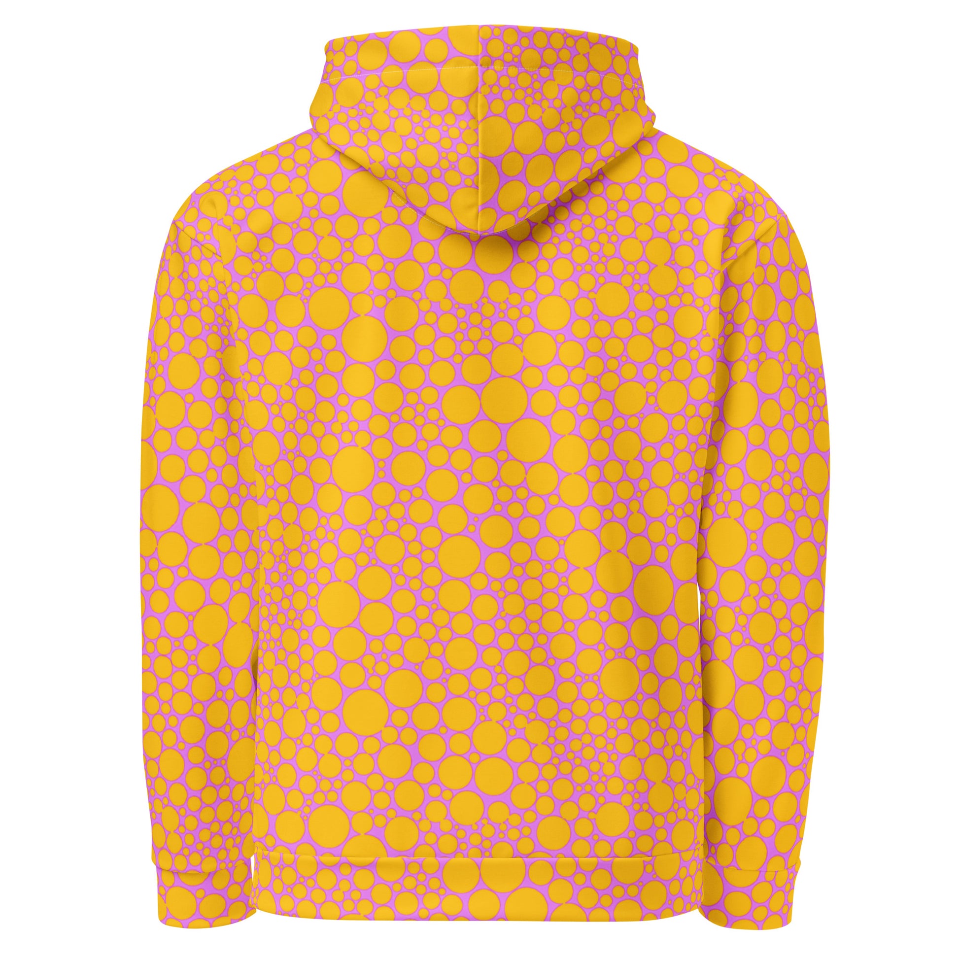 Unisex Hoodie - Golden Yellow Dots on Hot Pink