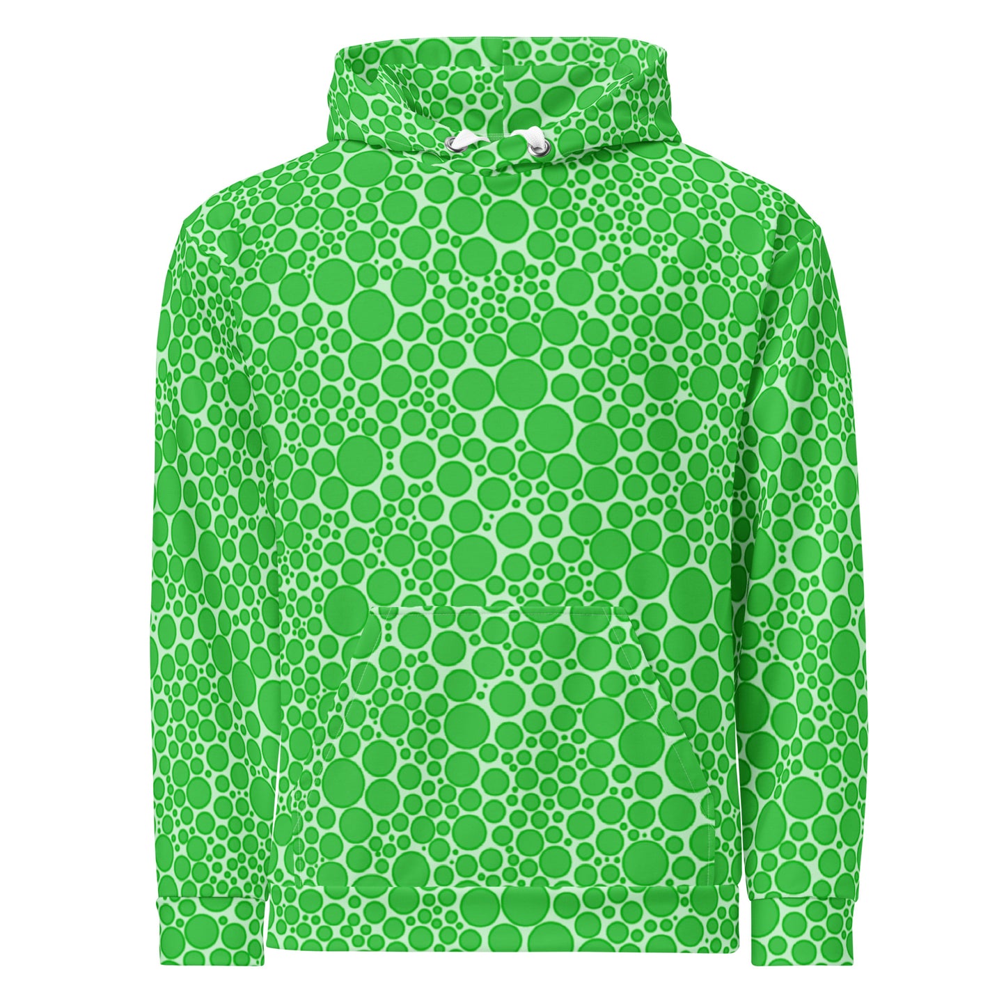 Unisex Hoodie - Green Dots on Neon Green