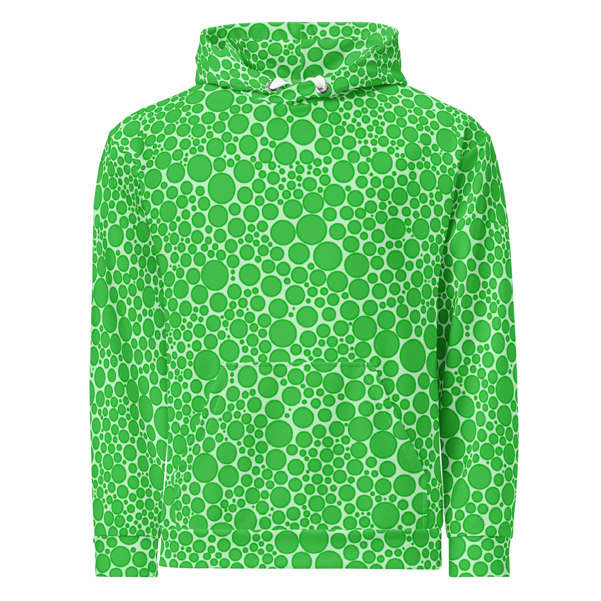 Unisex Hoodie - Green Dots on Neon Green