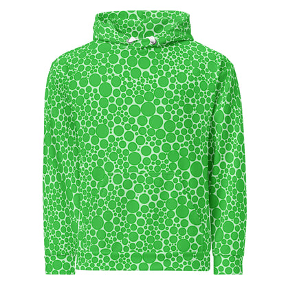 Unisex Hoodie - Green Dots on Neon Green