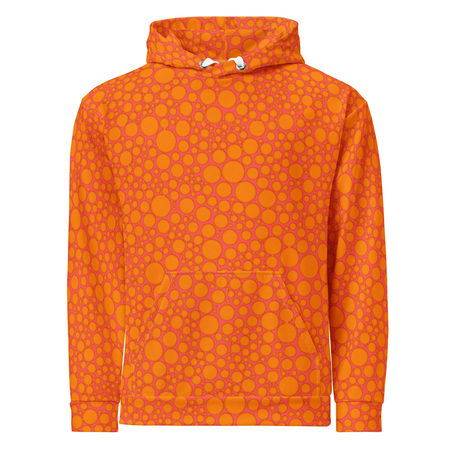 Unisex Hoodie - Orange Dots on Pink