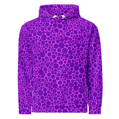 Unisex Hoodie - Purple Dots on Pink