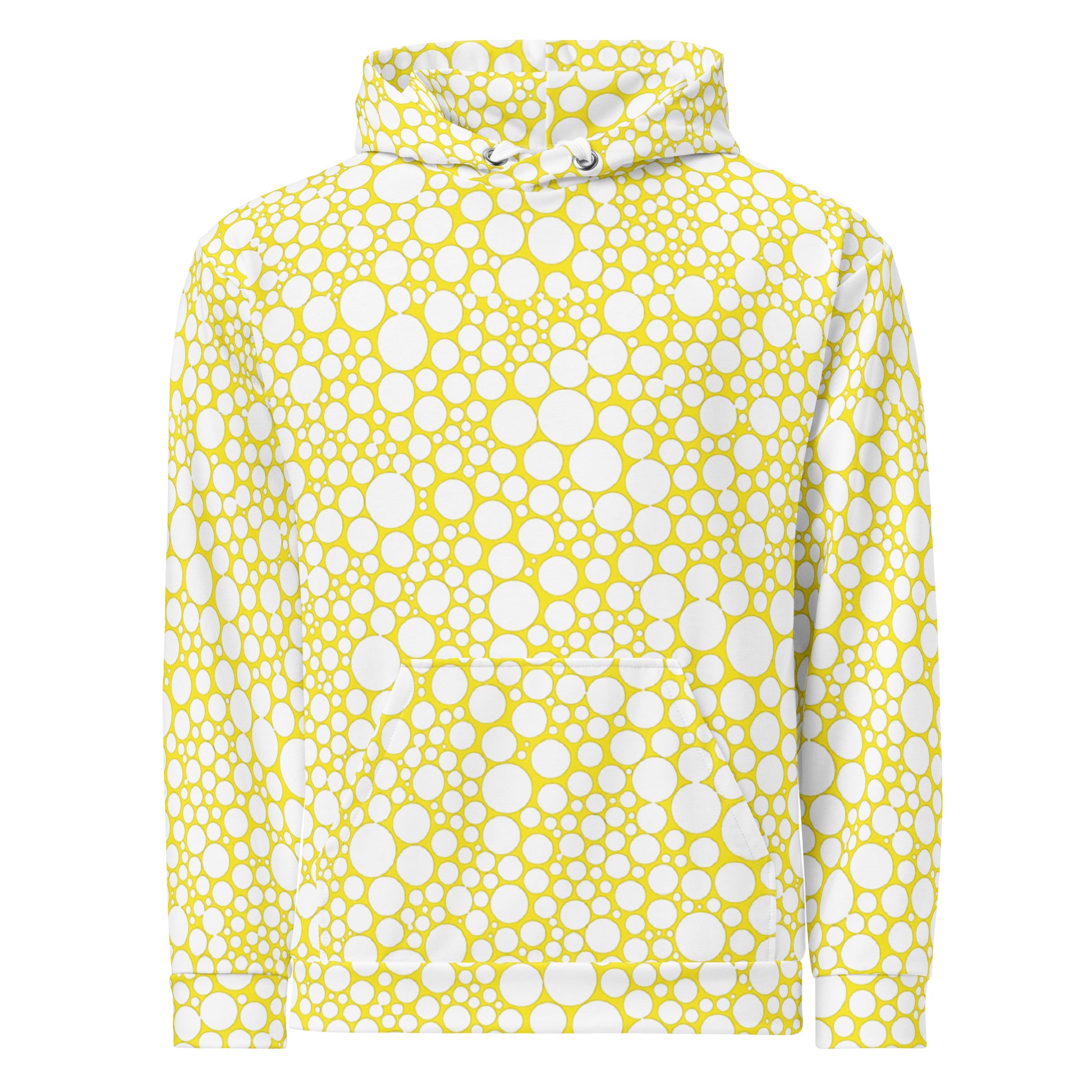 Unisex Hoodie - White Dots on Yellow