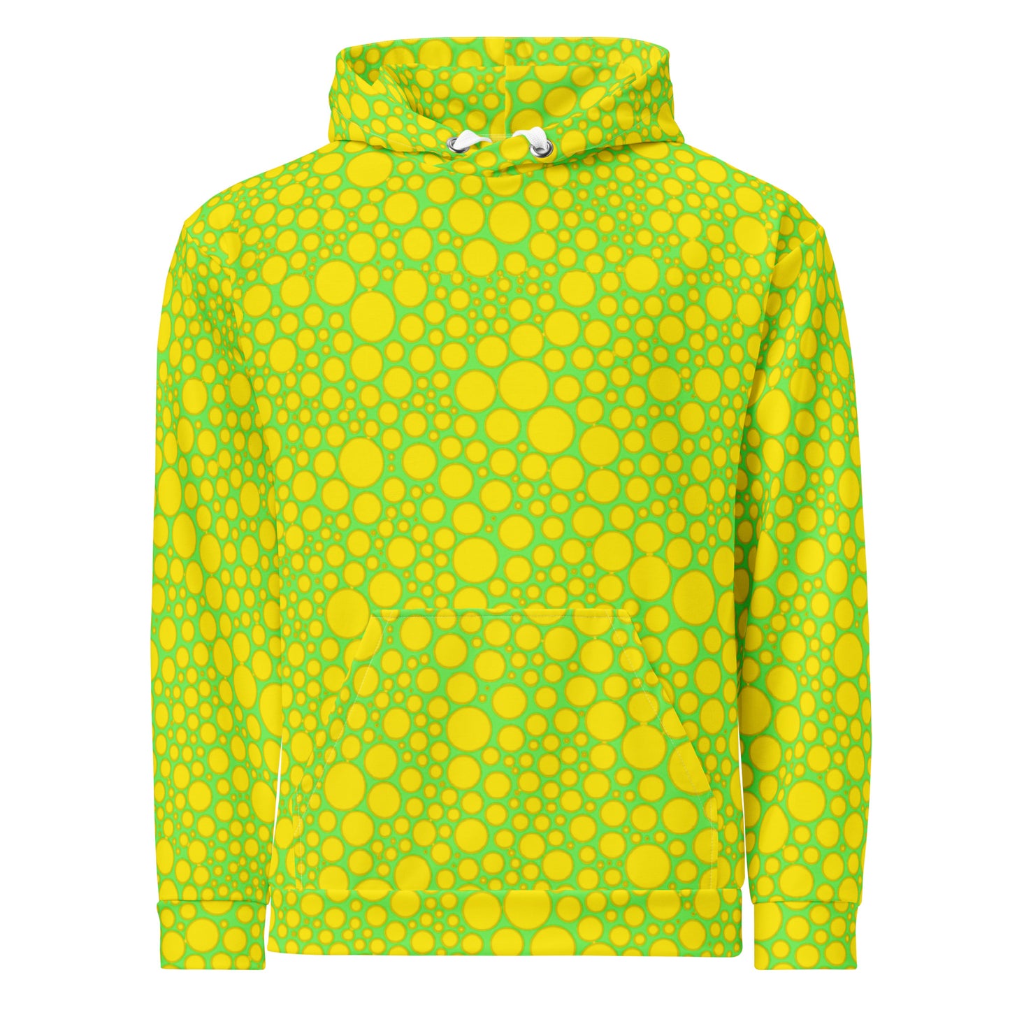 Unisex Hoodie - Yellow Dots on Green