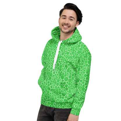 Unisex Hoodie - Green Dots on Neon Green