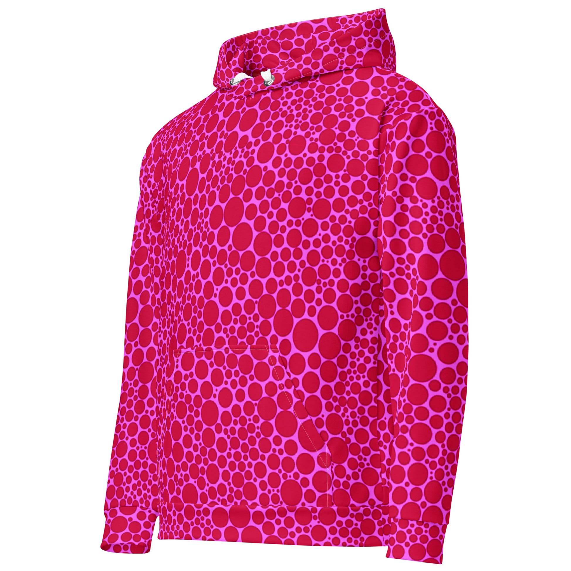 Unisex Hoodie - Red Dots on Pink