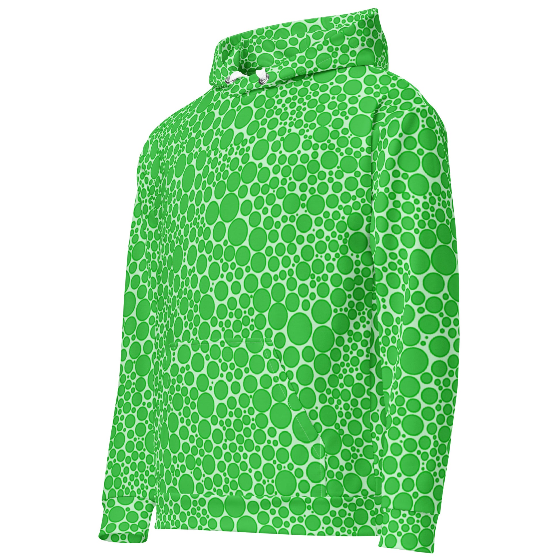 Unisex Hoodie - Green Dots on Neon Green