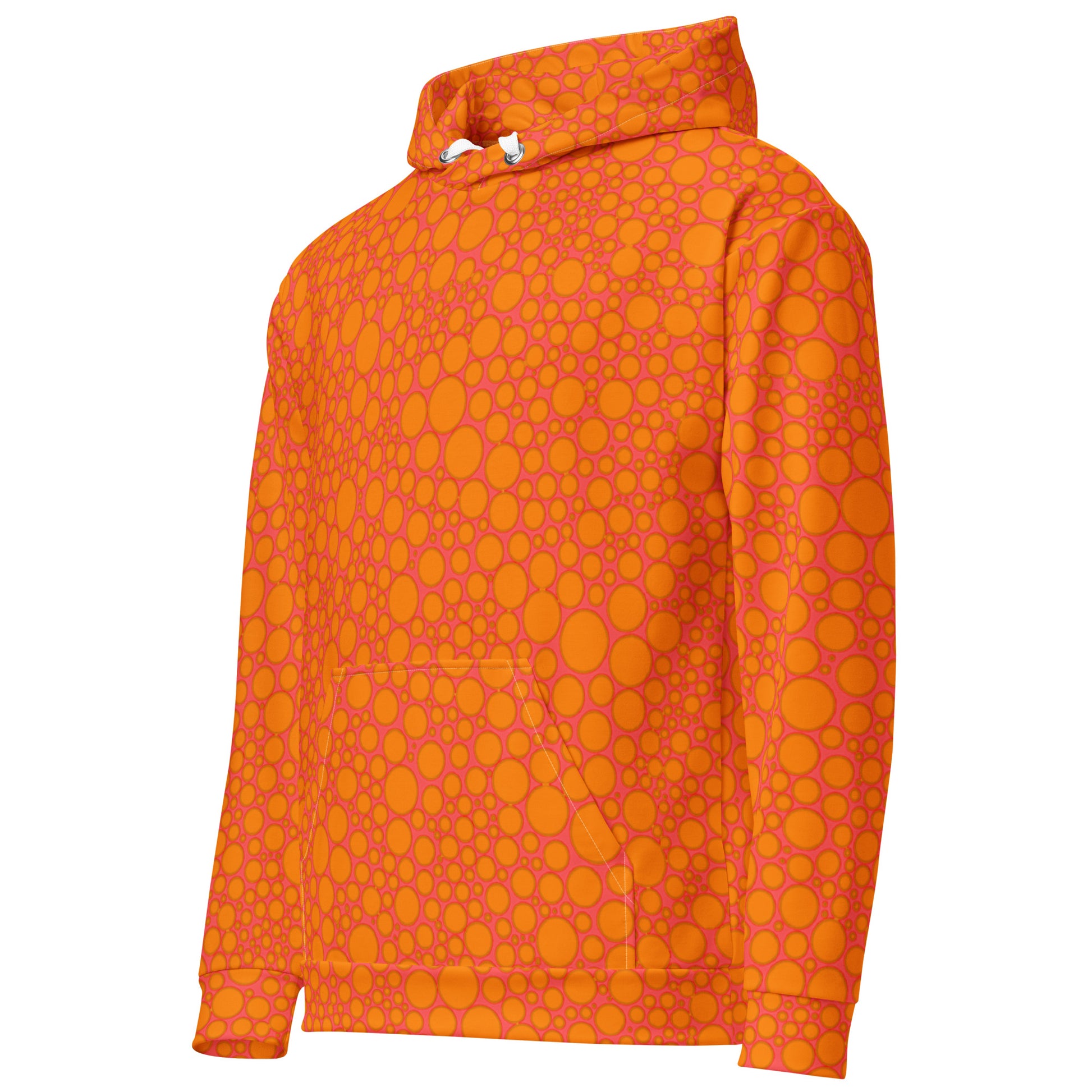 Unisex Hoodie - Orange Dots on Pink