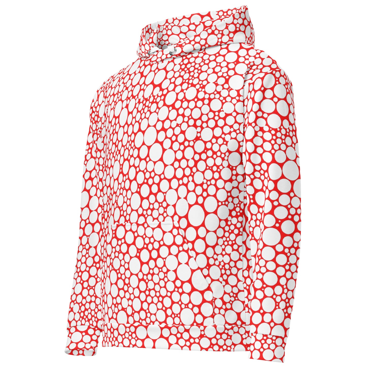 Unisex Hoodie - White Dots on Red