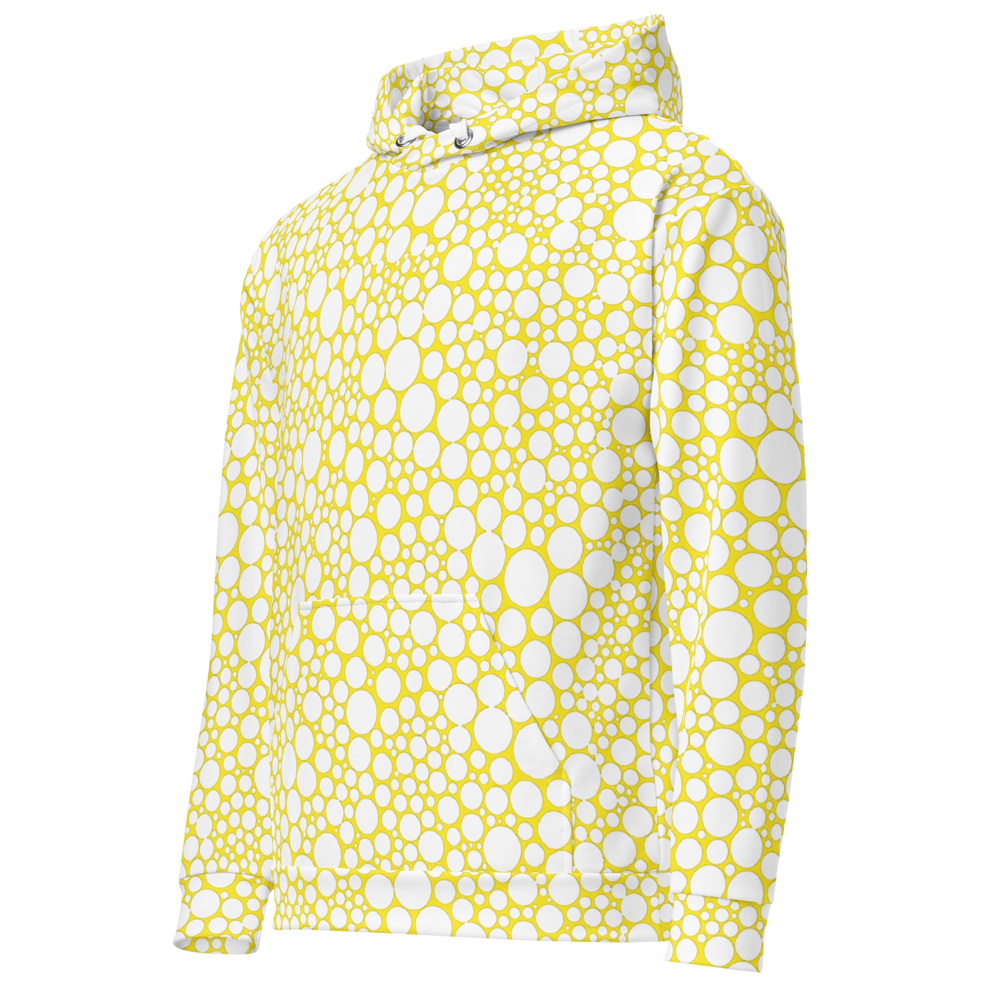 Unisex Hoodie - White Dots on Yellow