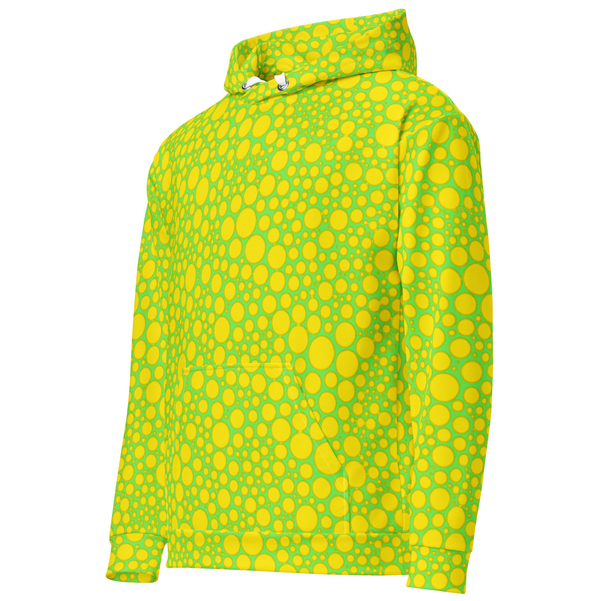 Unisex Hoodie - Yellow Dots on Green