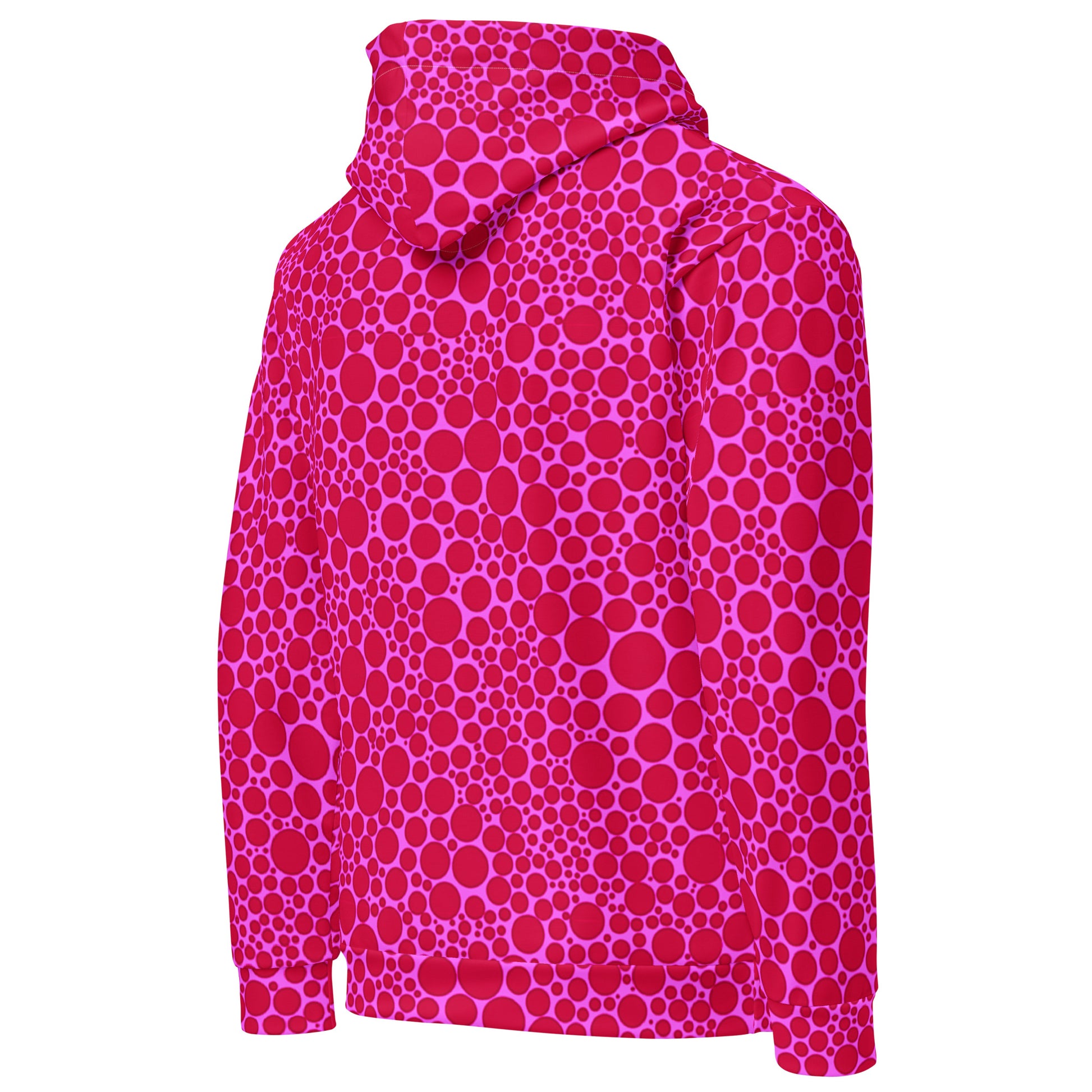 Unisex Hoodie - Red Dots on Pink