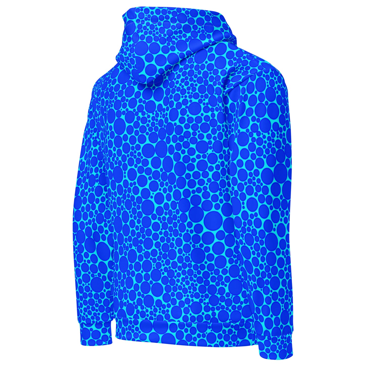 Unisex Hoodie - Blue Dots on Electric Blue