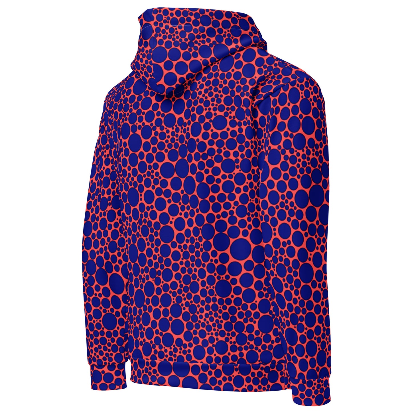 Unisex Hoodie - Navy Blue Dots on Orange