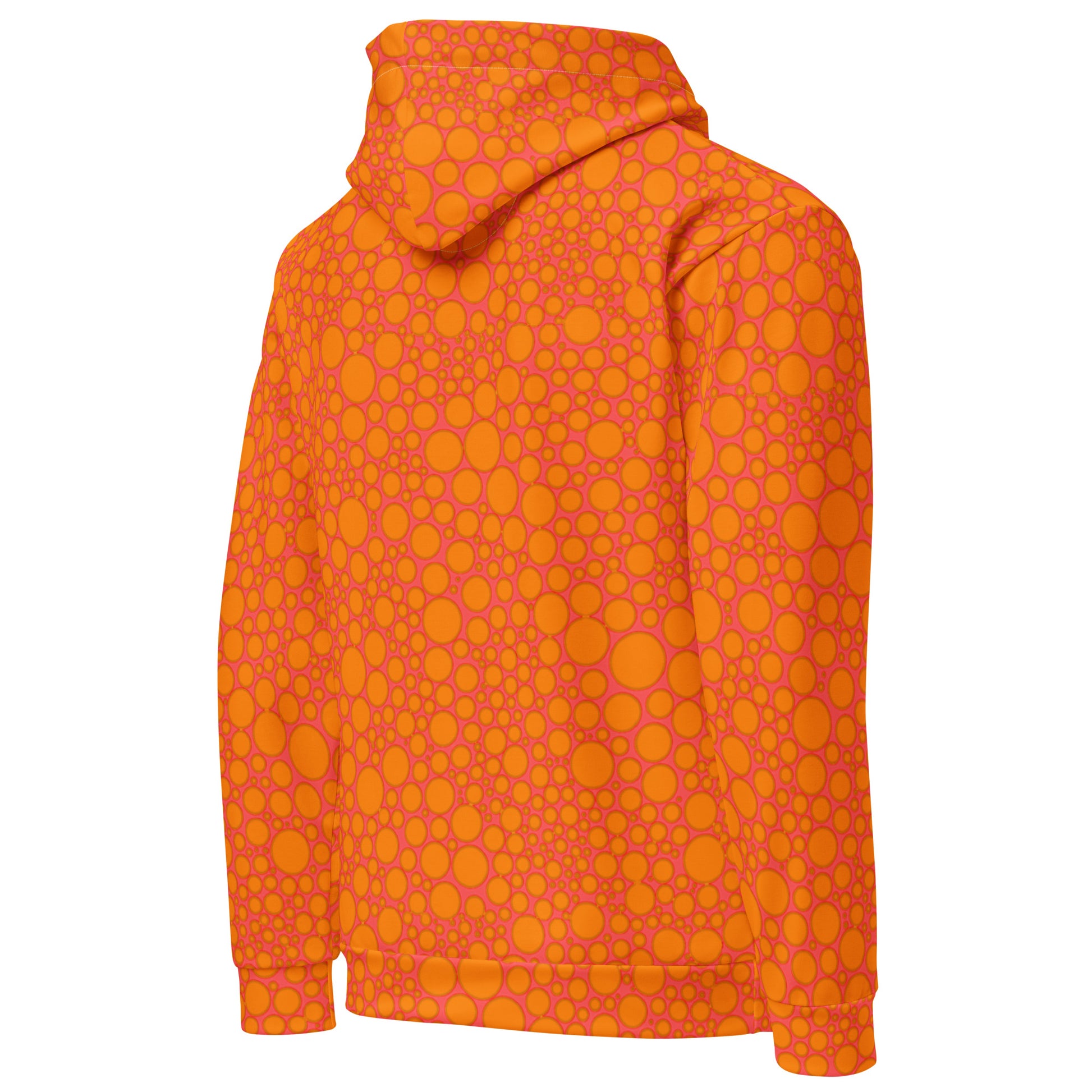 Unisex Hoodie - Orange Dots on Pink