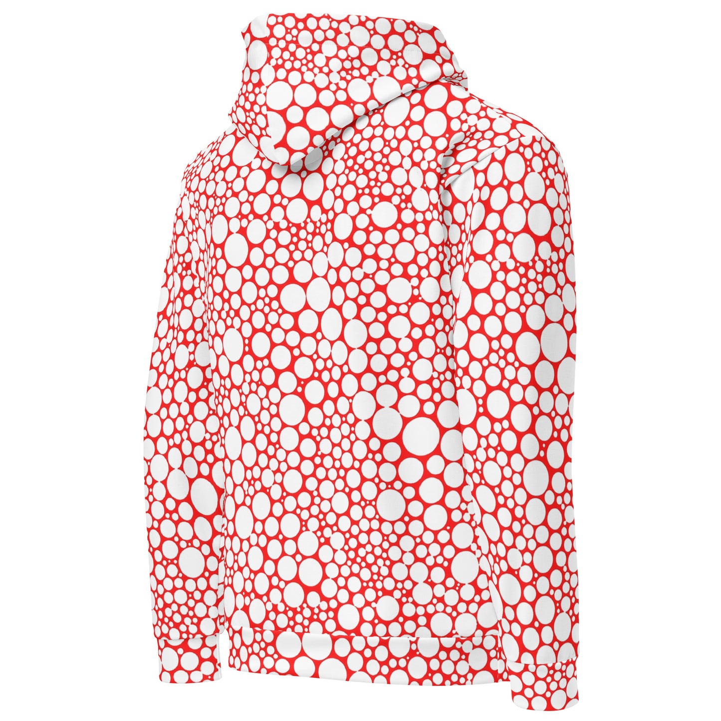 Unisex Hoodie - White Dots on Red