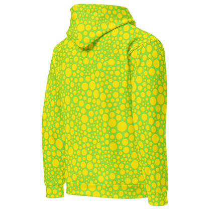 Unisex Hoodie - Yellow Dots on Green