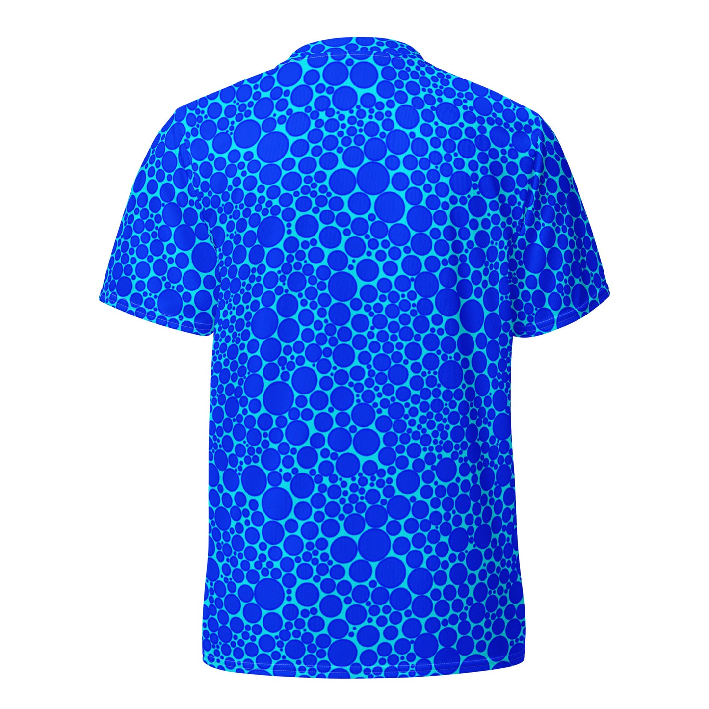 Unisex Sports Jersey - Blue Dots on Electric Blue