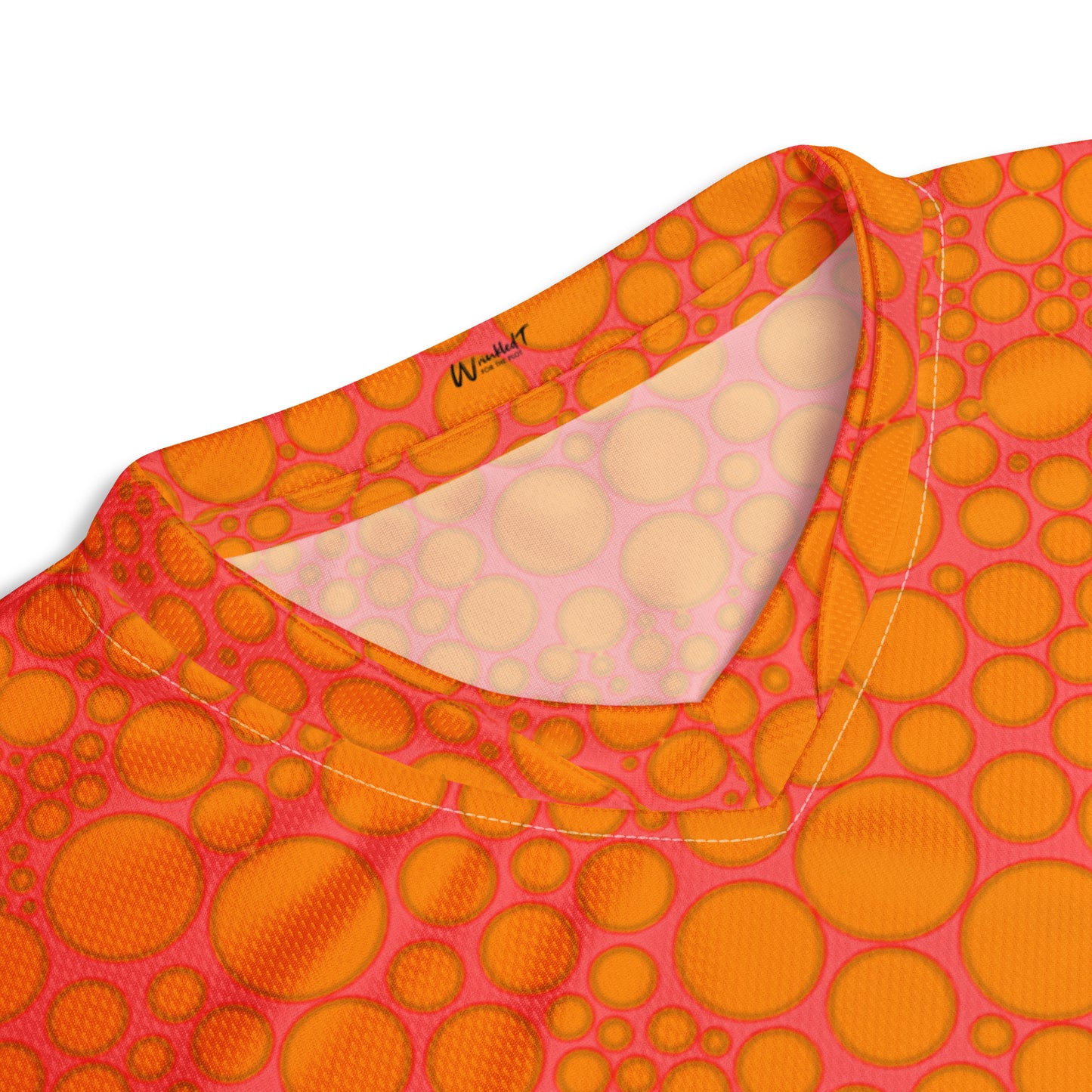 Unisex Sports Jersey - Orange Dots on Pink