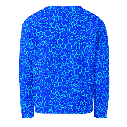 Unisex Sweatshirt - Blue Dots on Electric Blue