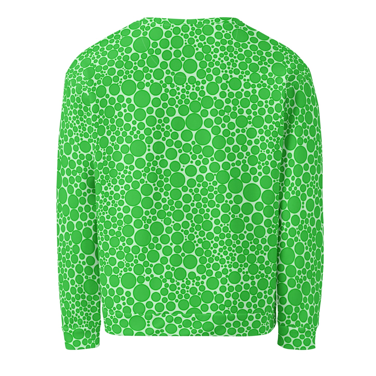 Unisex Sweatshirt - Green Dots on Neon Green