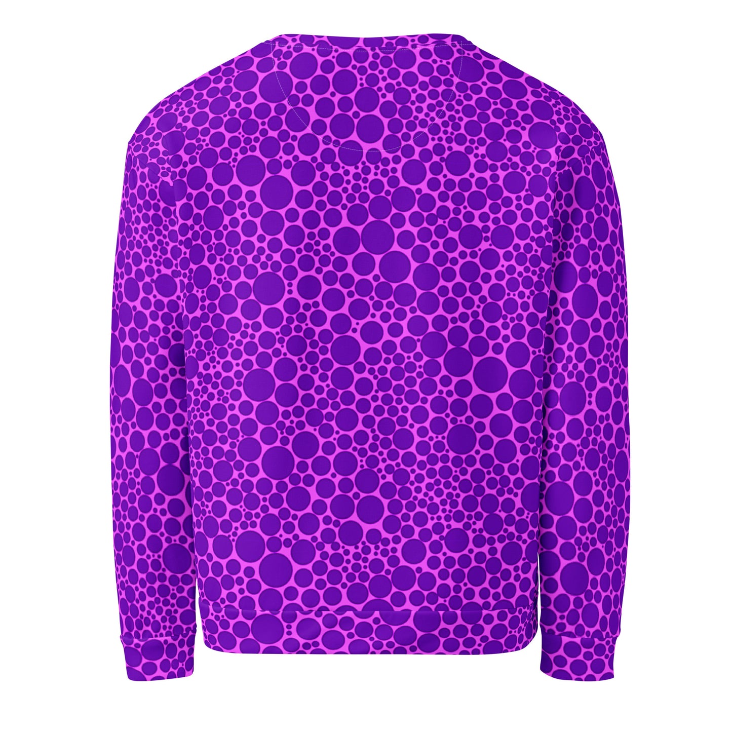 Unisex Sweatshirt - Purple Dots on Pink