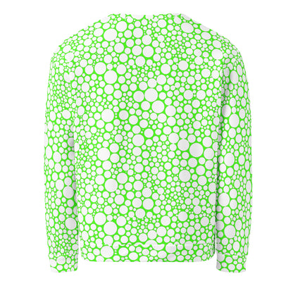 Unisex Sweatshirt - White Dots on Neon Green