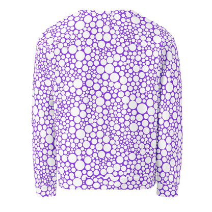 Unisex Sweatshirt - White Dots on Purple