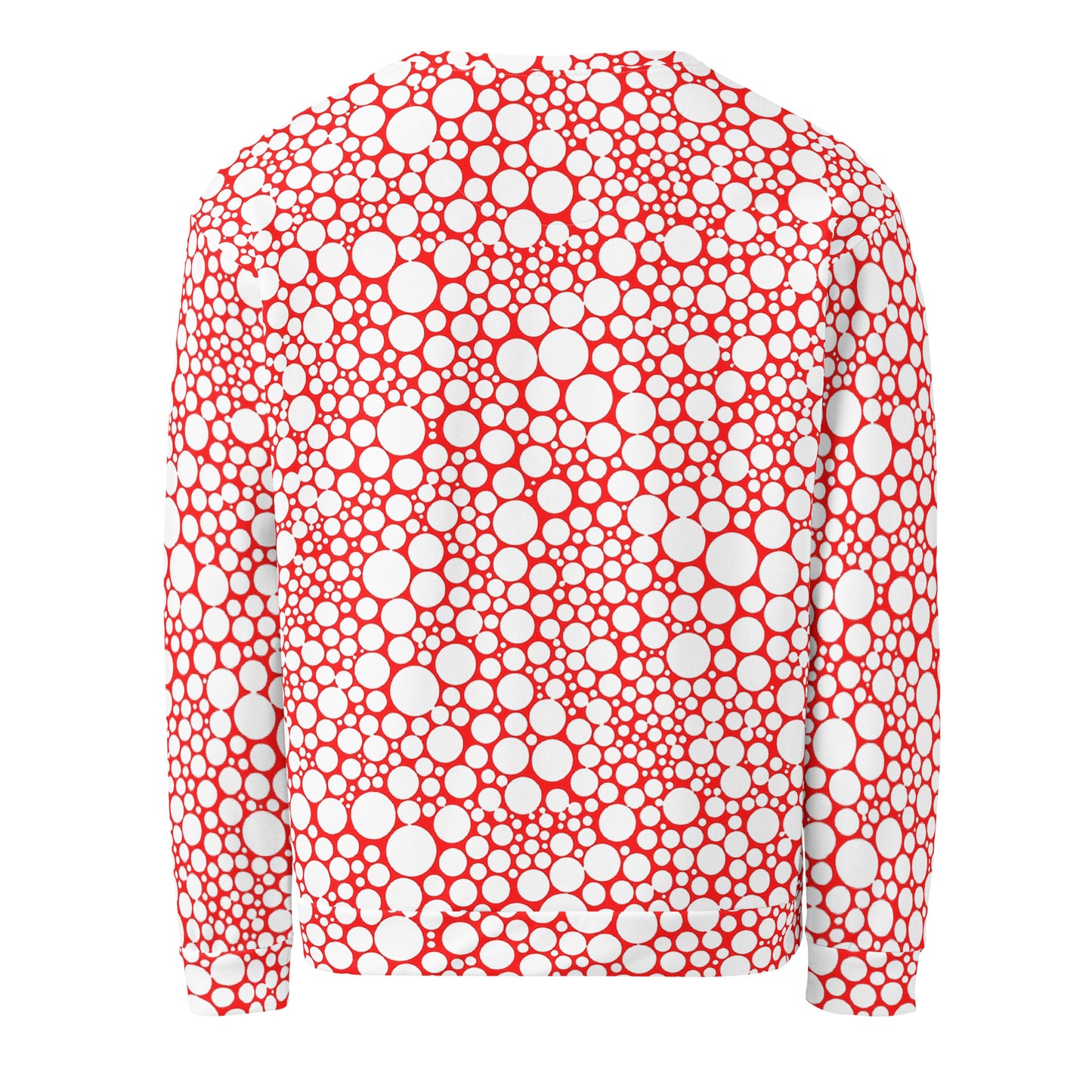 Unisex Sweatshirt - White Dots on Red