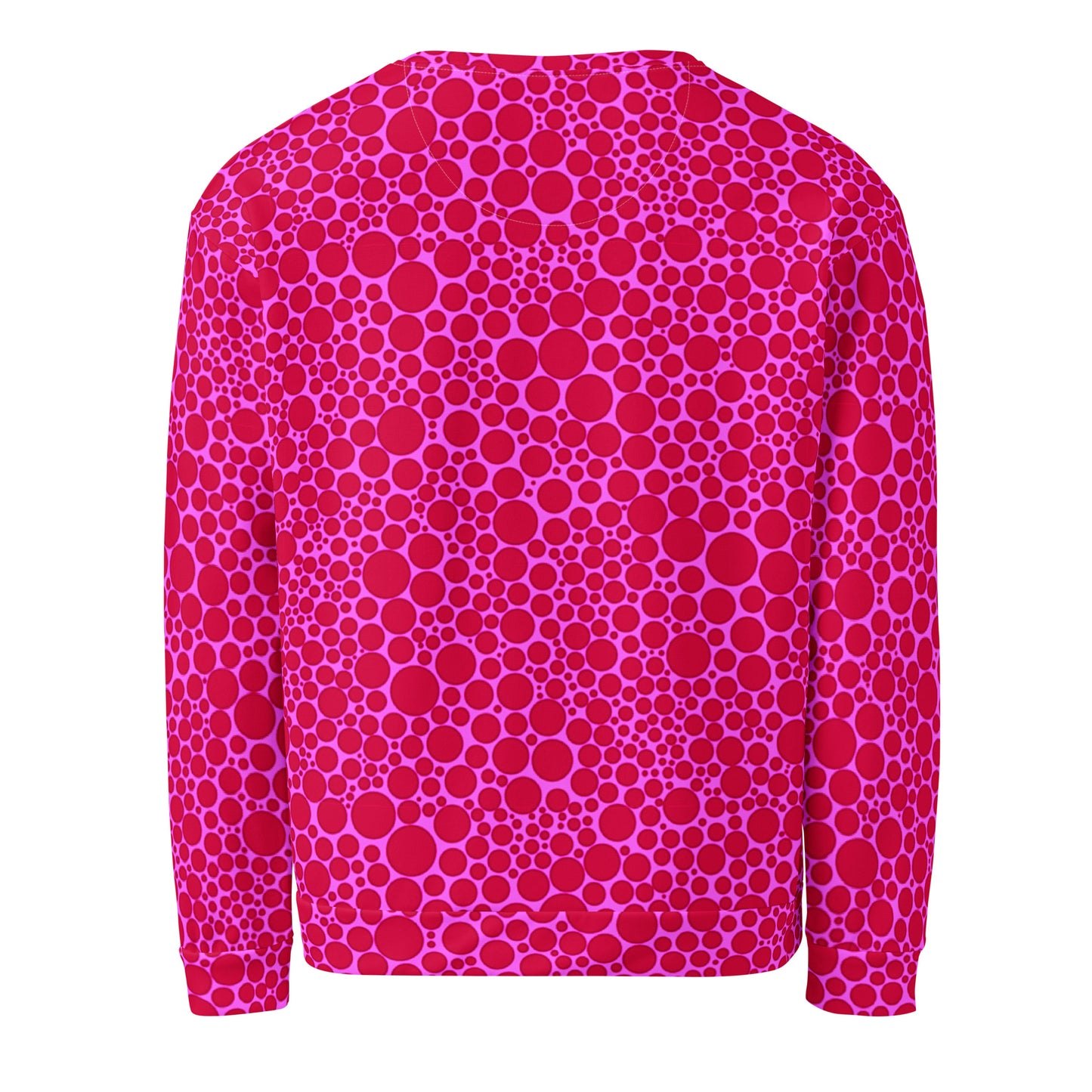 Unisex Sweatshirt - Red Dots on Pink