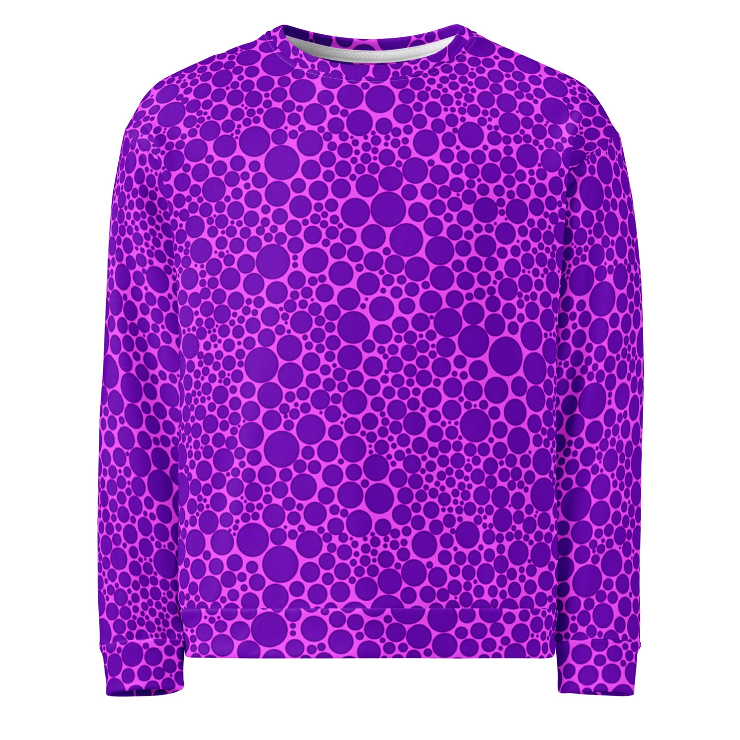 Unisex Sweatshirt - Purple Dots on Pink