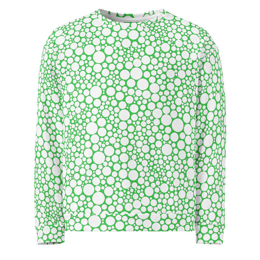 Unisex Sweatshirt - White Dots on Forest Green