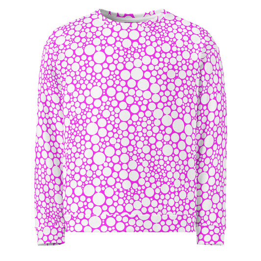 Unisex Sweatshirt - White Dots on Fuchsia