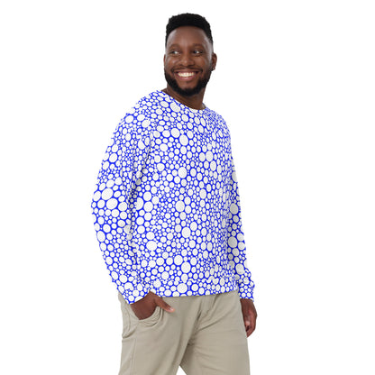 Unisex Sweatshirt - White Dots on Midnight Blue