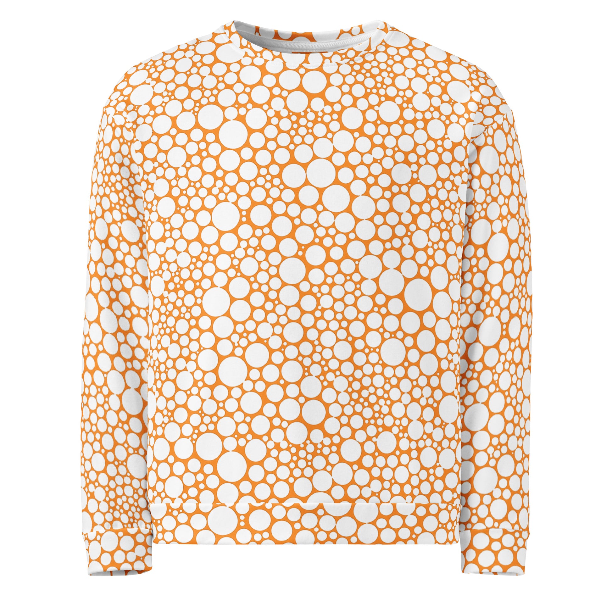 Unisex Sweatshirt - White Dots on Orange