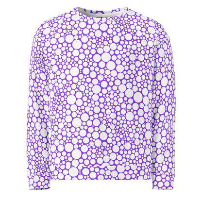 Unisex Sweatshirt - White Dots on Purple