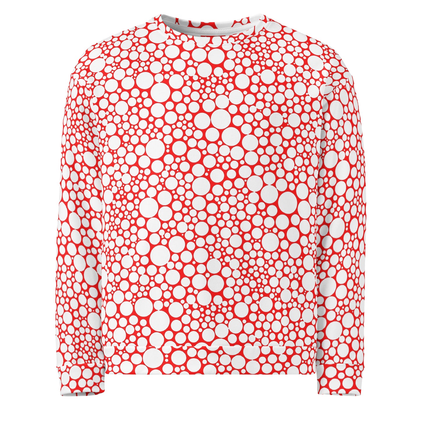 Unisex Sweatshirt - White Dots on Red