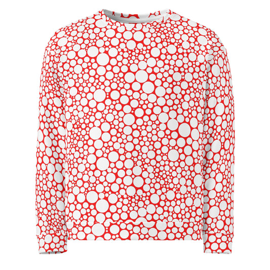 Unisex Sweatshirt - White Dots on Red