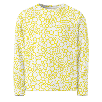 Unisex Sweatshirt - White Dots on Yellow