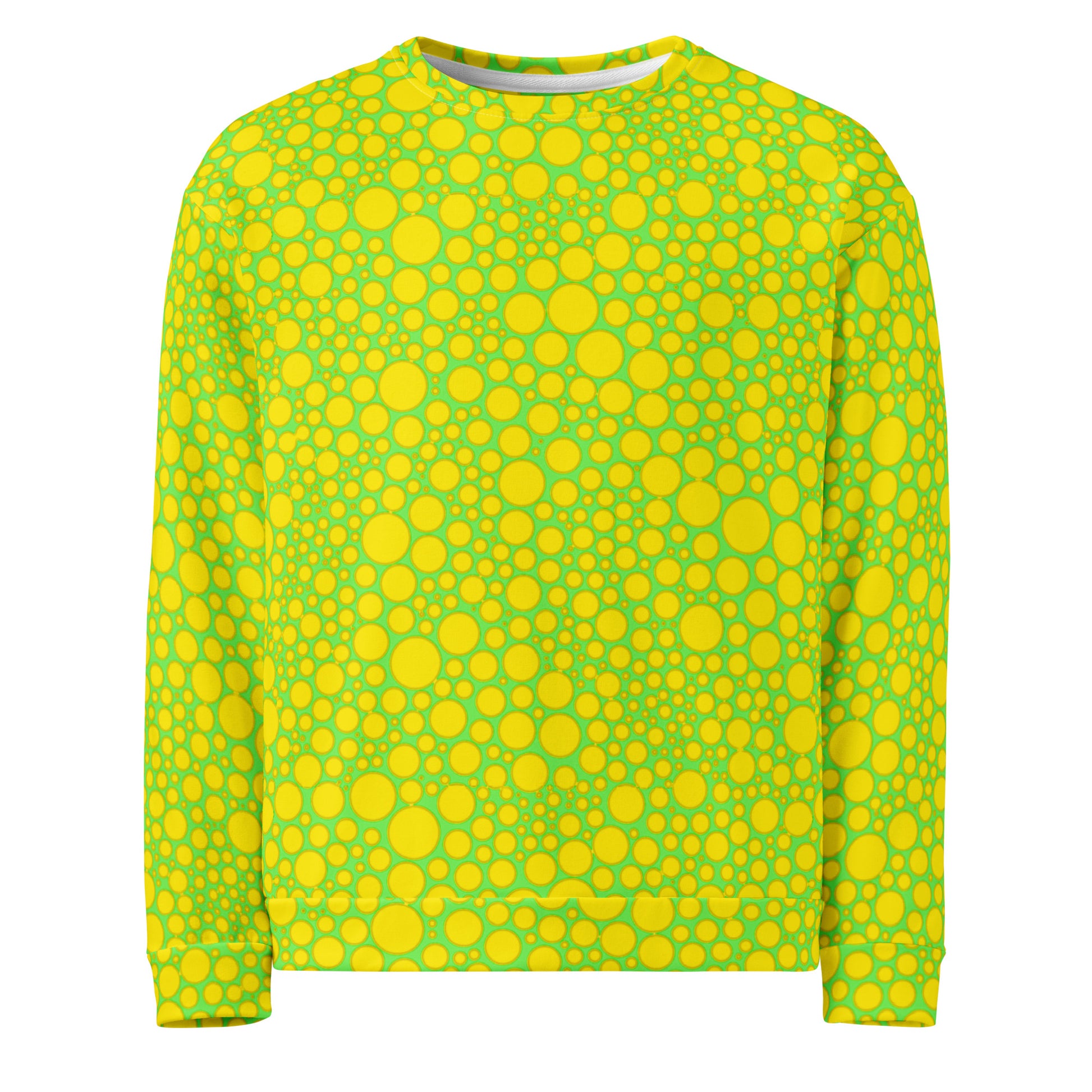 Unisex Sweatshirt - Yellow Dots on Green