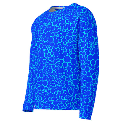 Unisex Sweatshirt - Blue Dots on Electric Blue