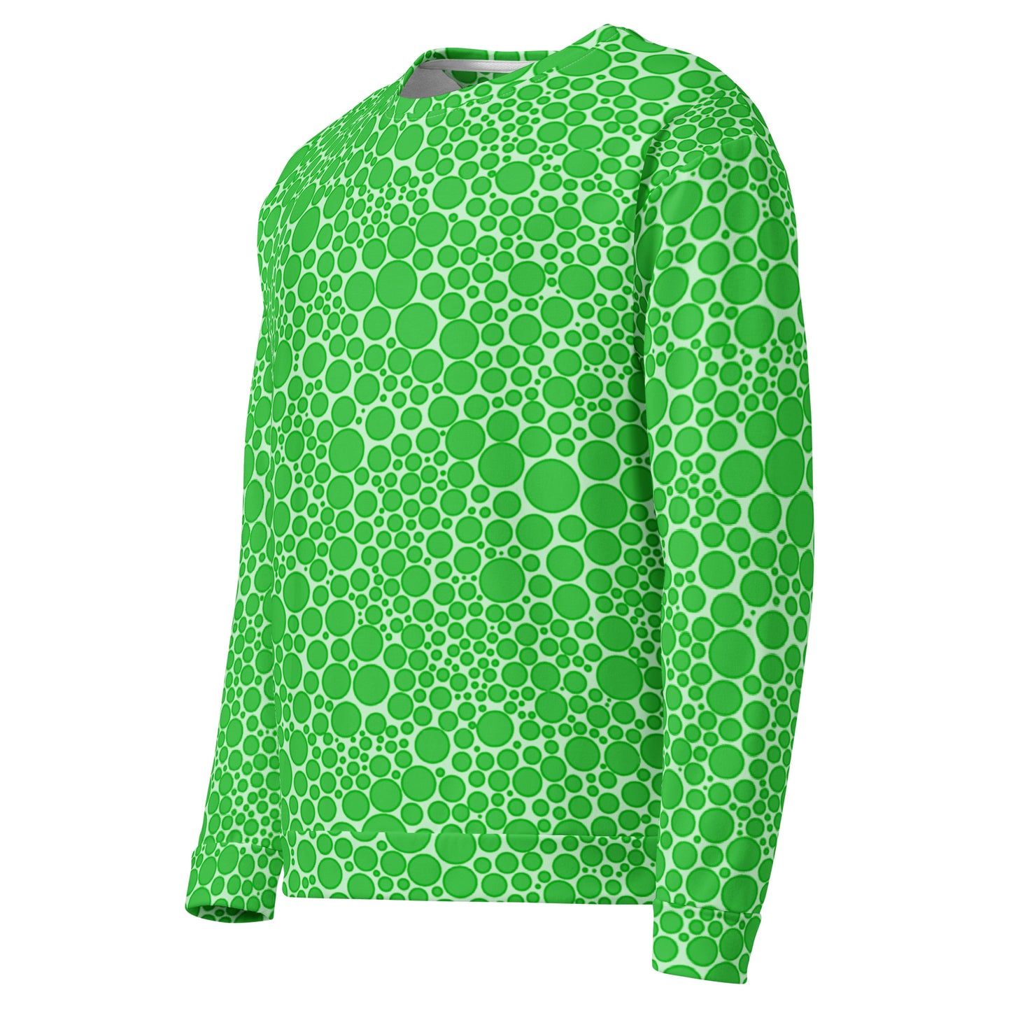 Unisex Sweatshirt - Green Dots on Neon Green