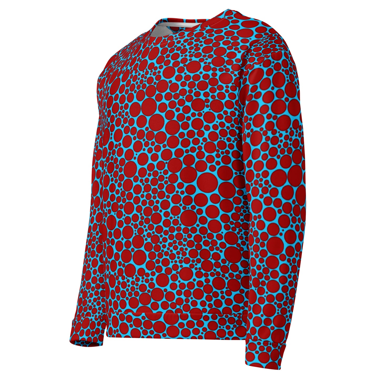 Unisex Sweatshirt - Red Dots on Blue