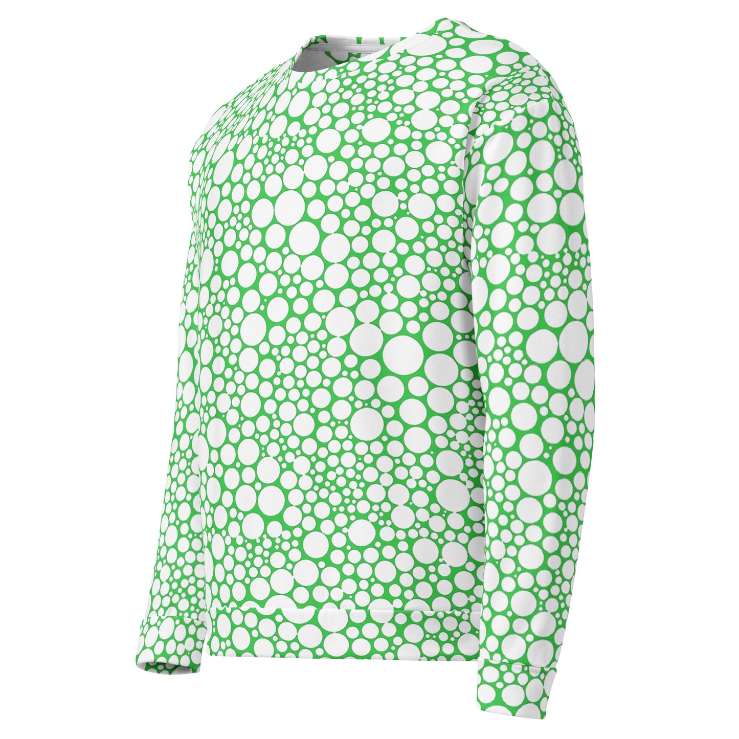 Unisex Sweatshirt - White Dots on Forest Green