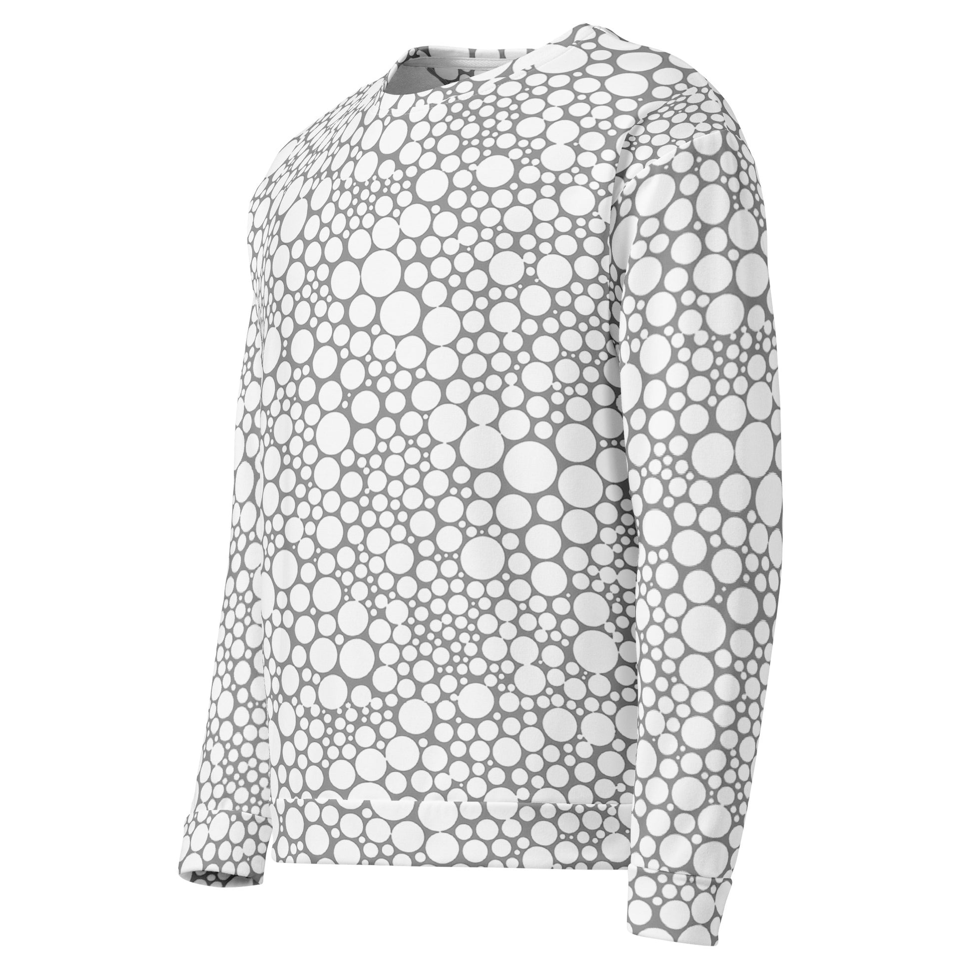 Unisex Sweatshirt - White Dots on Gray