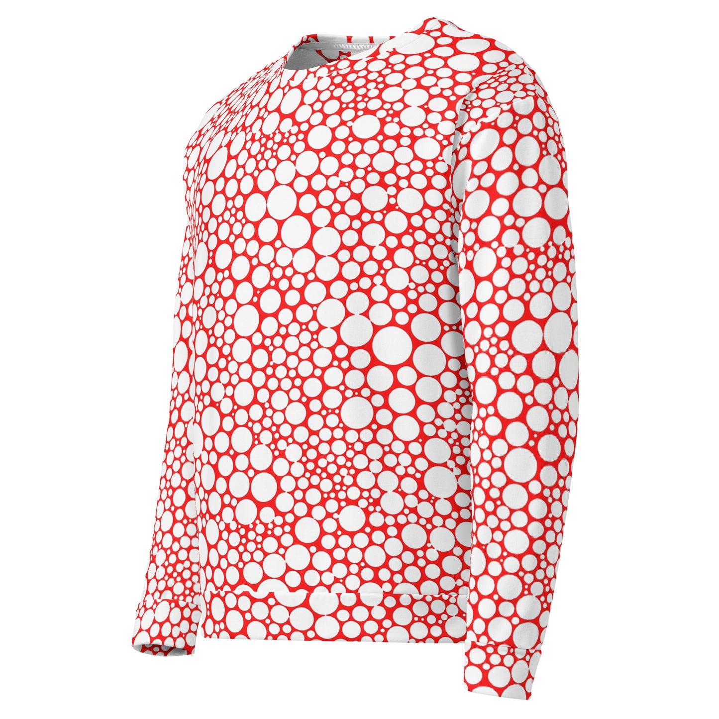 Unisex Sweatshirt - White Dots on Red