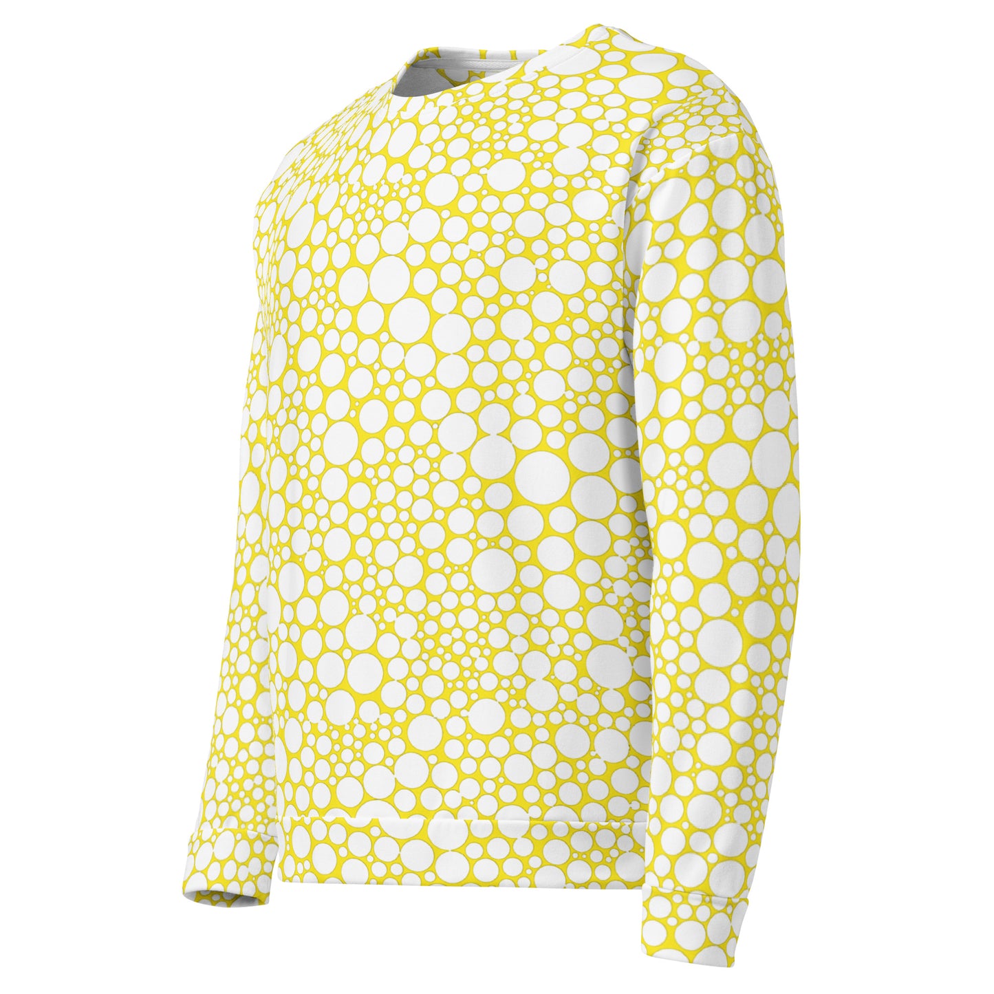 Unisex Sweatshirt - White Dots on Yellow