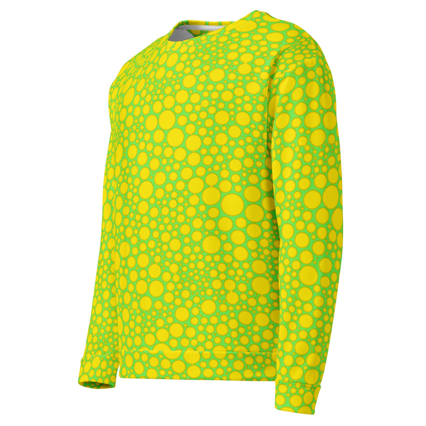 Unisex Sweatshirt - Yellow Dots on Green