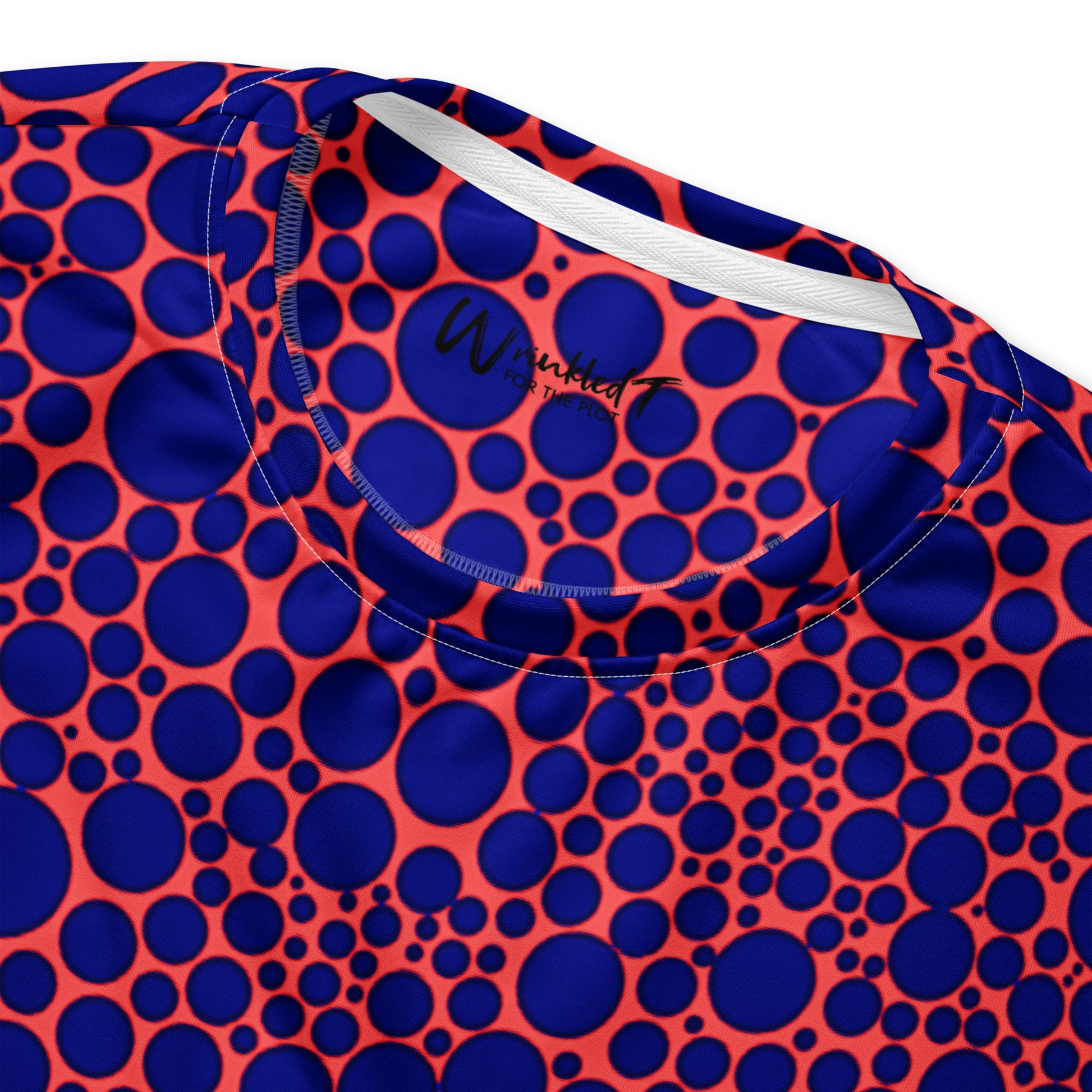 Unisex Sweatshirt - Navy Blue Dots on Orange