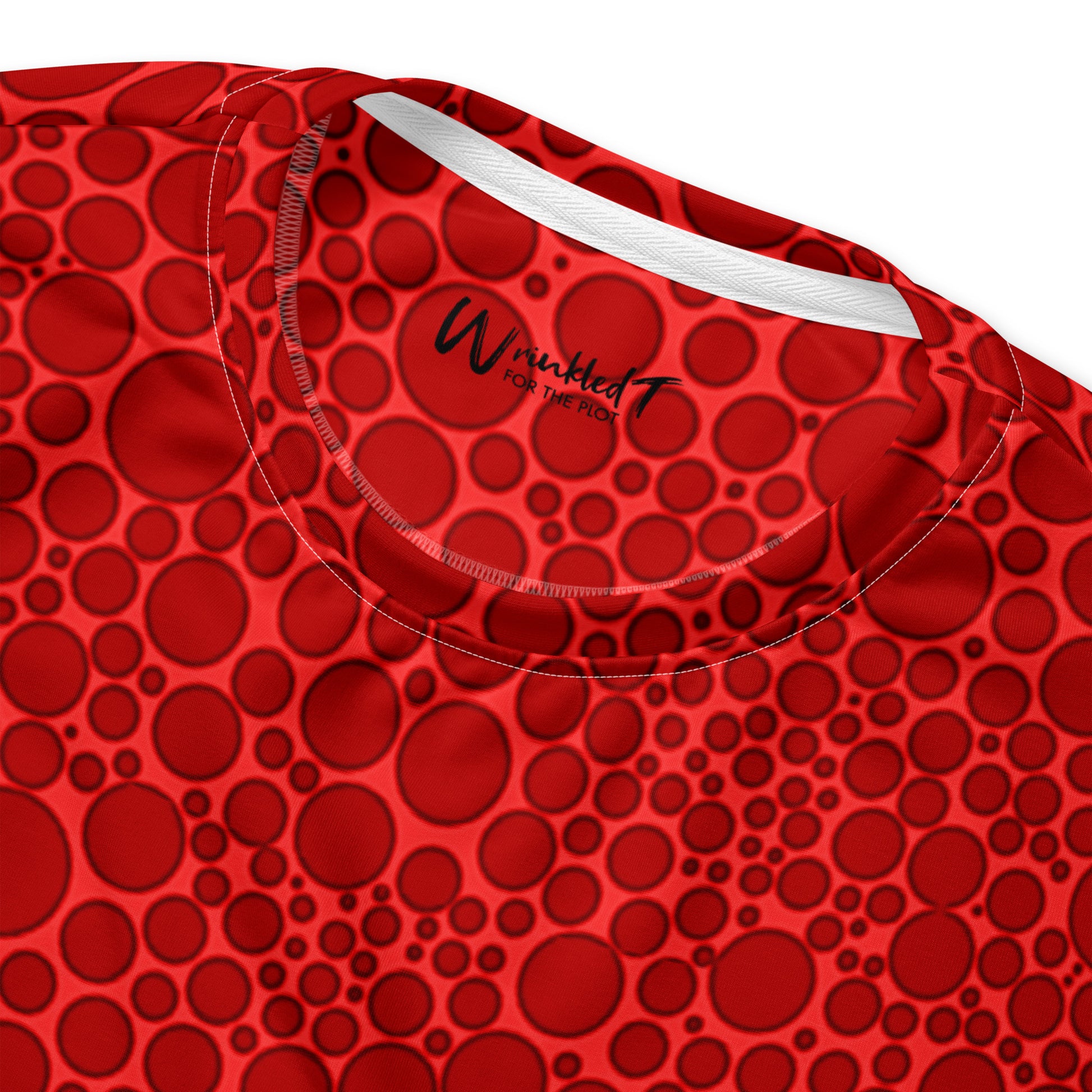 Unisex Sweatshirt - Dark Red Dots on Bright Red